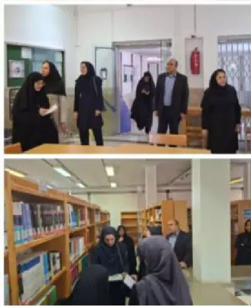 بازدید هیات بورد تخصصی مامایی از  کتابخانه دانشکده پرستاری و مامایی